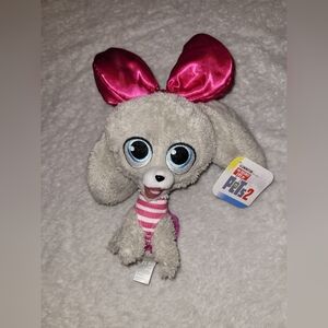 Secret Life of Pets 2 Princess Plush Dog Pink Bow Stuffed Animal Illumination